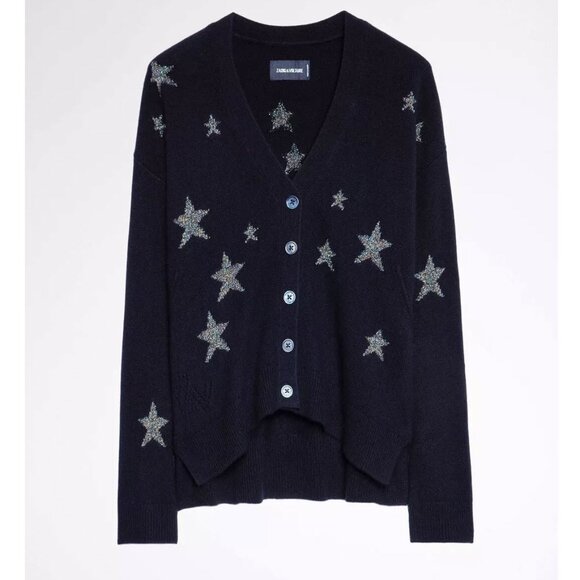 NWT Zadig Voltaire Star Motif Cashmere Cardigan - Picture 2 of 10